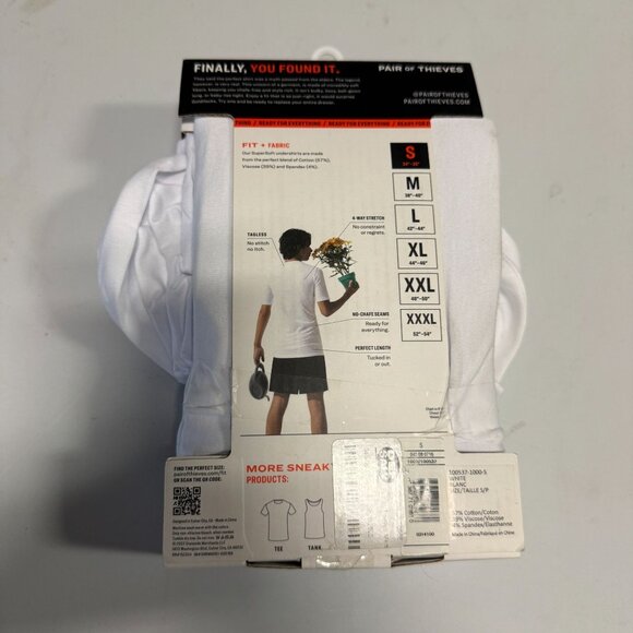 Pair of Thieves Men's 2pk V-Neck Undershirt White Size Small - Picture 3 of 7